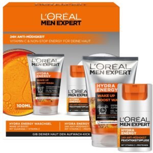 لوريال باريس مين إكسبرت – مجموعة العناية هيدرا إنرجي مع منظف، 2 قطع، قطعة واحدة